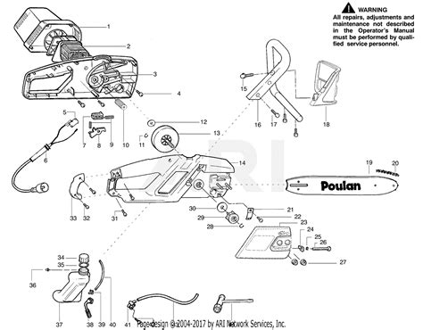 Poulan Electric Chainsaw Parts Diagram