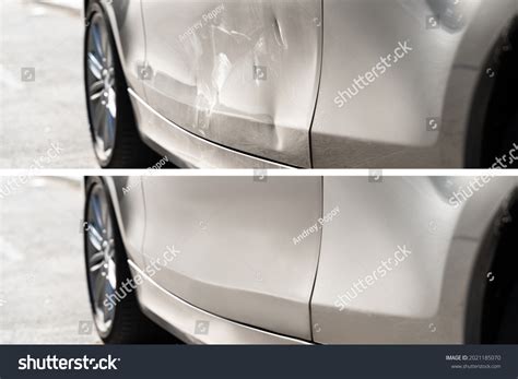 Photo Car Dent Repair Before After Stock Photo 2021185070 | Shutterstock