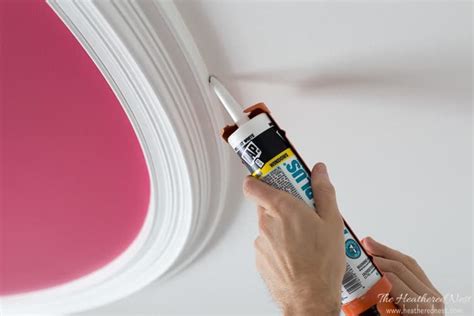 How to Install Ceiling Medallions - The Heathered Nest