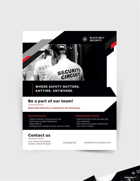 Security Guard Agency Flyer Template In Indesign Psd Pages