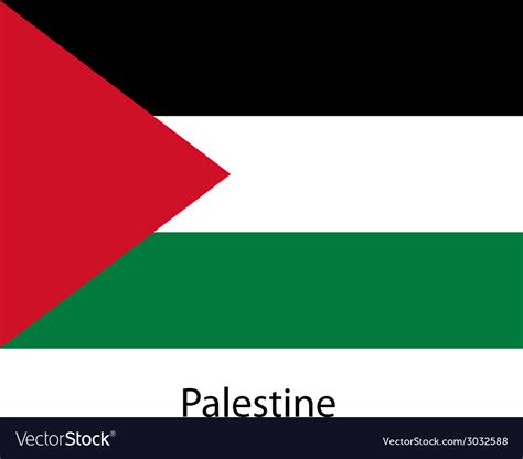 Flag of the country palestine Royalty Free Vector Image