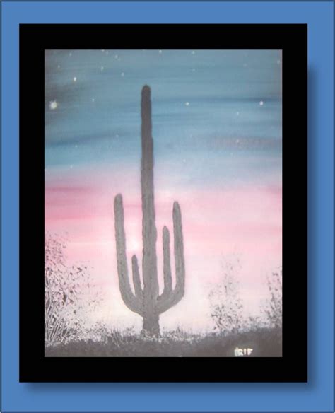 Desert Cactus - Oil on Canvas | Canvas painting, Original oil painting ...