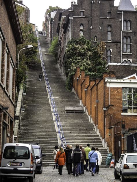 Treppe Montagne de Bueren in Liege, Belgium image - Free stock photo ...