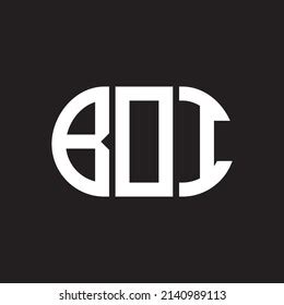 Boi Letter Logo Design On Black Stock Vector (Royalty Free) 2140989113 ...