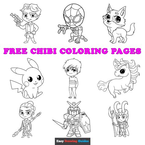 Free Printable Chibi Coloring Pages for Kids