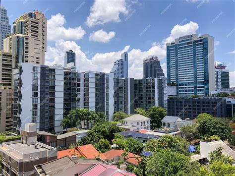 Premium Photo | View of apartment and office building in bangkok