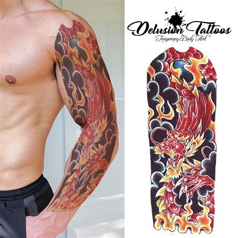 Fire Flower Sleeve Tattoo | Best Flower Site