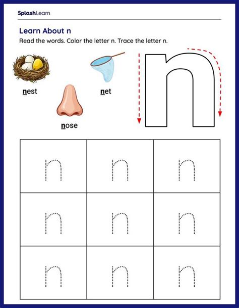 Trace The Letter N Worksheets - Infoupdate.org