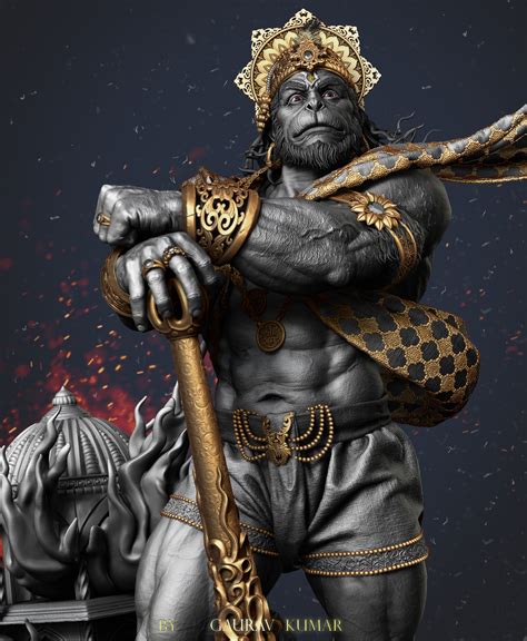 Hanuman Hindu God — polycount