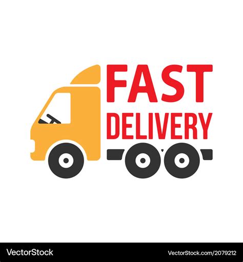 Fast delivery icon flat style Royalty Free Vector Image