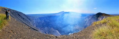 Premium Photo | Lava lake in santiago crater on masaya volcano