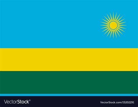 National flag of rwanda Royalty Free Vector Image