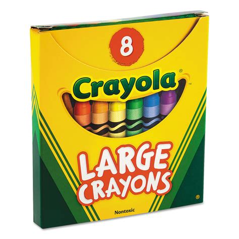 Crayola® Large Crayons, Tuck Box, 8 Colors/Box | National Everything ...