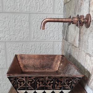 Antique Style Copper Sink Faucet, Copper Wall Mount Faucet Bathroom Washbasin - Etsy