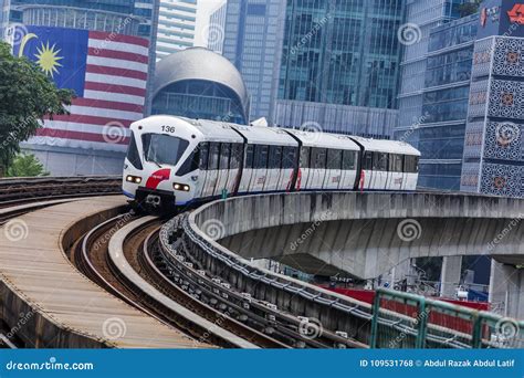 Malaysia LRT train editorial stock photo. Image of destination - 109531768