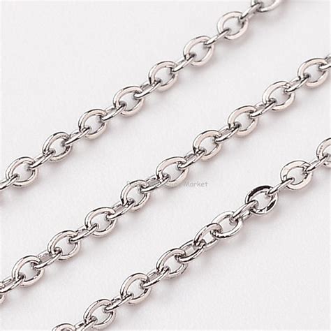 Aliexpress.com : Buy 10m 2x1.5x0.4mm 316 Stainless Steel Cross Chains ...