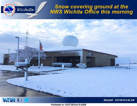 Early morning Easter snowfall across Kansas