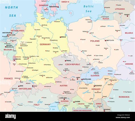 central europe map Stock Vector Image & Art - Alamy