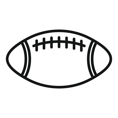 American football ball icon outline vector. Sport school 15156314 ...