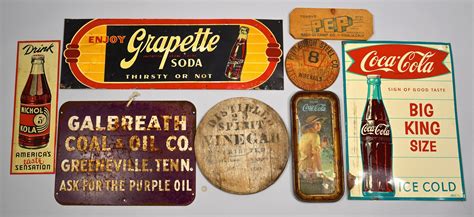 Lot 858: 8 Vintage Advertising Signs inc. TN