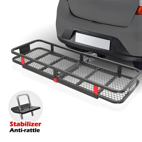 URHOMEPRO Hitch Mount Cargo Basket Folding Cargo Carrier Luggage Basket ...