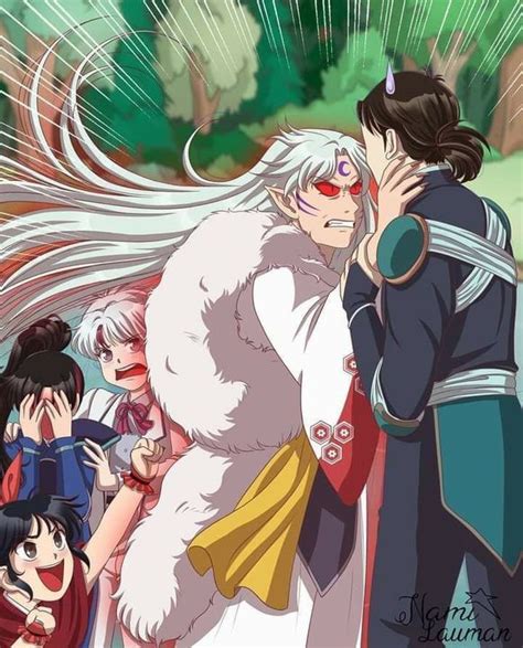 Sesshomaru Y Rin Fanart Enter shippo plus the amazing thunder brothers