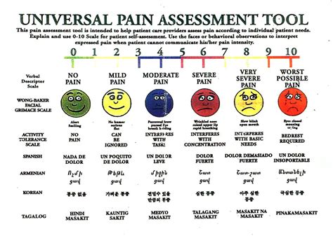 Pain Scale Printable