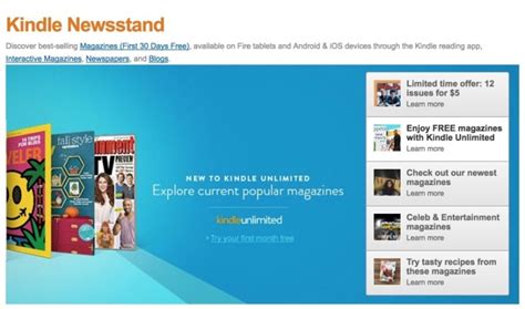 Read popular magazines free with your Kindle Unlimited subscription ...