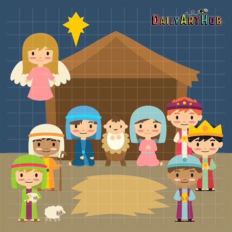 Nativity Scene Clip Art Set – Daily Art Hub // Graphics, Alphabets & SVG