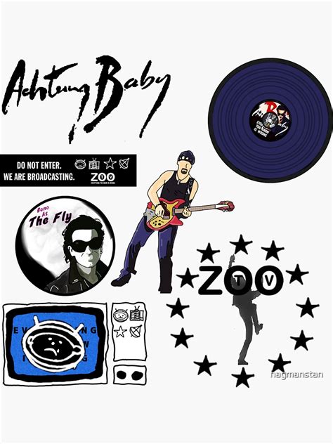 "Achtung Baby (Sticker Pack)" Sticker for Sale by hagmanstan | Redbubble