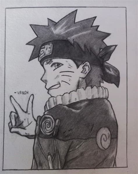 Single pencil sketch of popular anime character Naruto : r/indiasocial