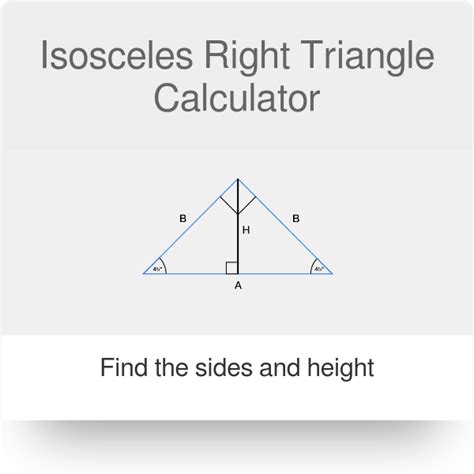 Right Isosceles Triangle Area