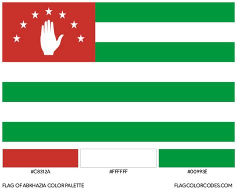 Abkhazia flag color codes