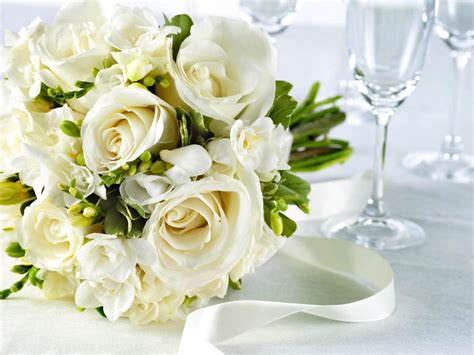 wallpaper bouquet, white, rose HD : Widescreen : High Definition ...