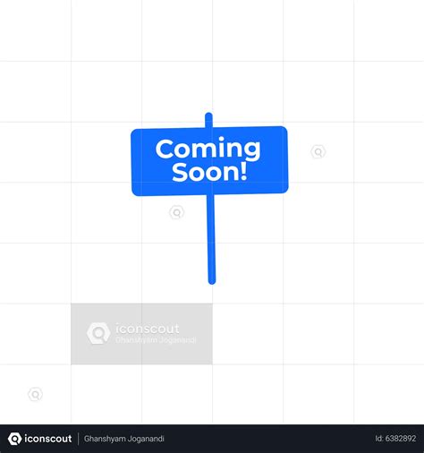 Coming soon Sign Board Animated Icon download in JSON, LOTTIE or MP4 format