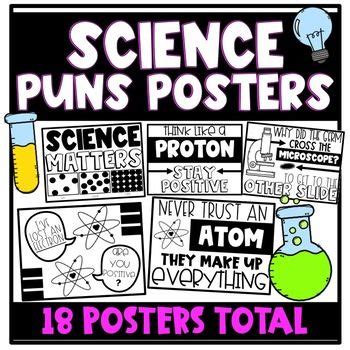 Science Puns Posters | Science puns, Science humor, Puns