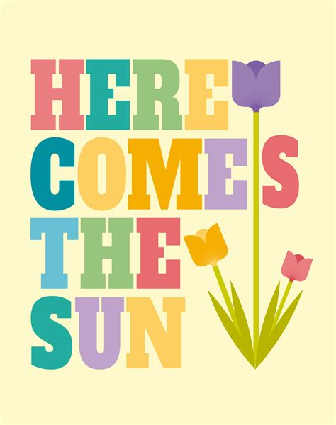 Here Comes The Sun Wall Art Poster 184253 Vector Art at Vecteezy