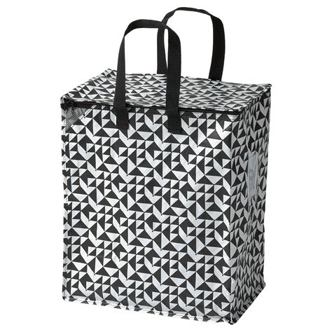 KNALLA bag, black/white, 15 ¾x9 ¾x18 ½"/12 gallon - IKEA