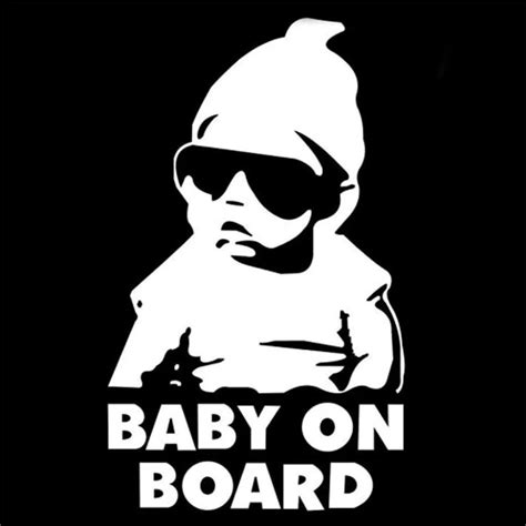 BABY ON BOARD Carlos Hangover Die Cut Bebe A Bordo Funny Child In Car ...