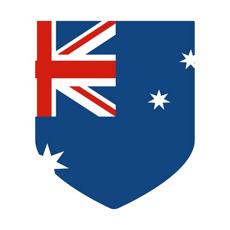 Flag of Australia in design shape. The Australian flag in design shape ...