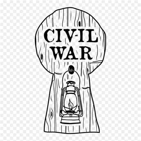 Civil War Clip Art Black And White, HD Png Download - vhv