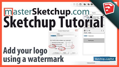 How to add a Logo to your SketchUp models using Watermarks - YouTube