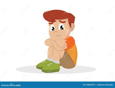 Cartoon Character, Sad Boy. Stock Vector - Illustration of children ...