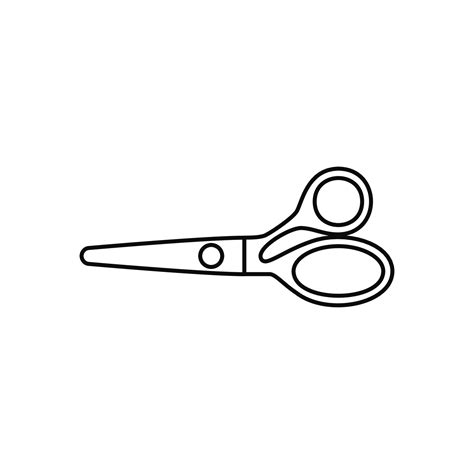 Sewing scissors icon isolated on white background. Vector illustration ...