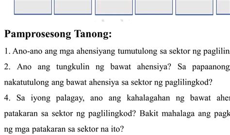 Pamprosesong Tanong 1 Ano Ano Ang Mga StudyX