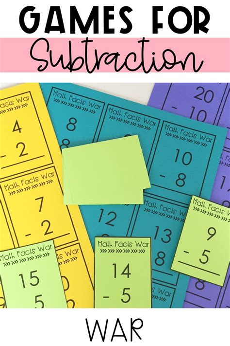 5 Games for Subtraction that Help Students Learn Their Subtraction Facts - Teaching with Kaylee B