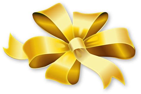 Gold Ribbon Bow Png | Free PNG Image