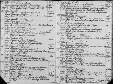 Baptism Record of Jacobus van den Bergh