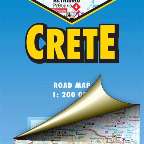 Crete. Road map by AGT Geocentre