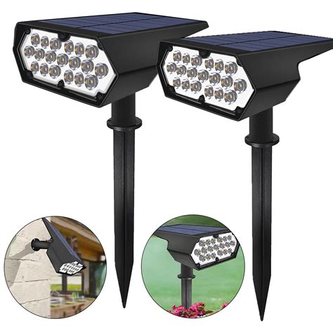 Solar Spot Lights Outdoor [2 Pack], Ricihene LED Solar Powered ...